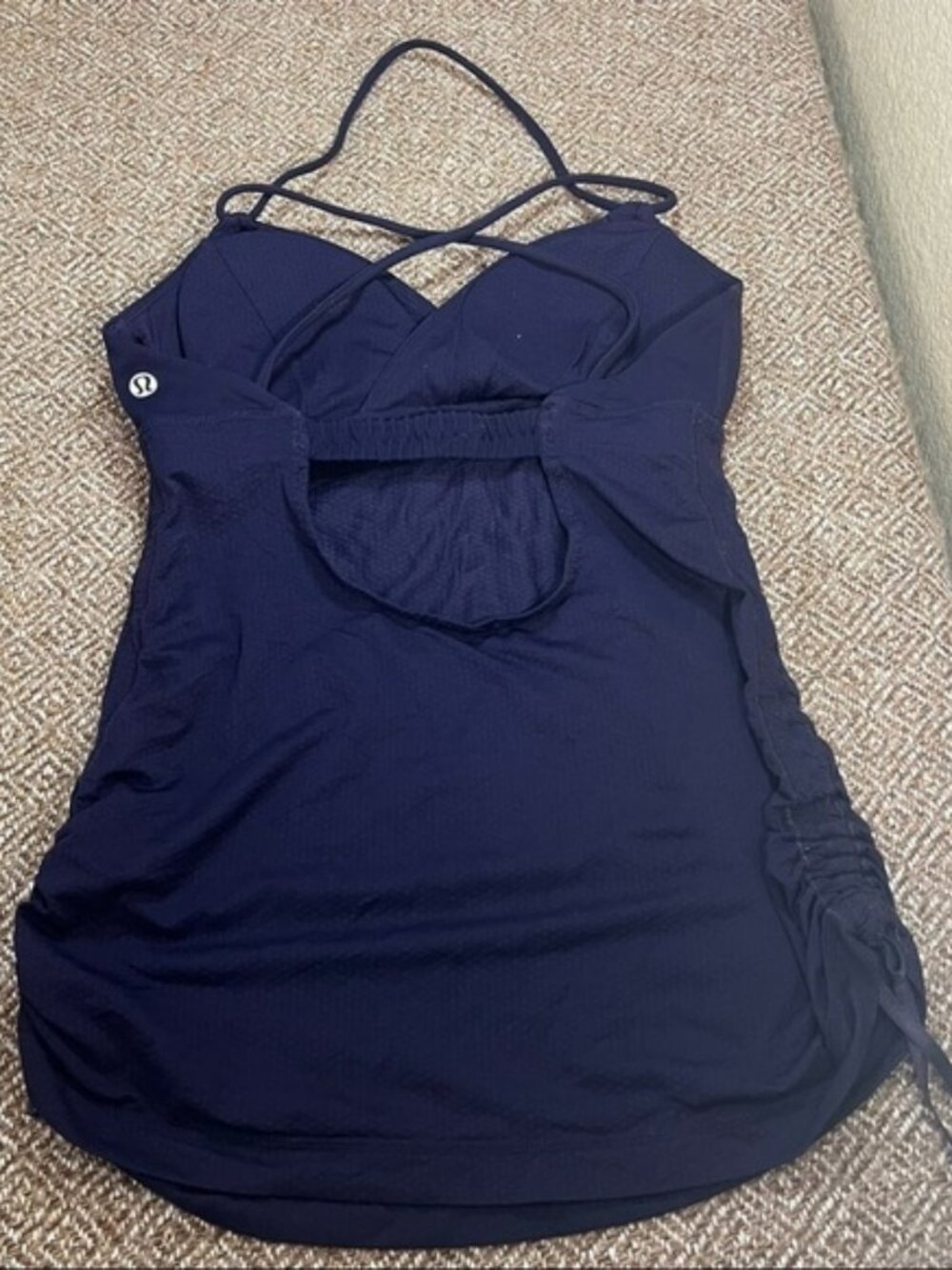 Lululemon Spaghetti Strap Top Cinched Side Yoga Top Purple Womens Sz 4 Gorpcore